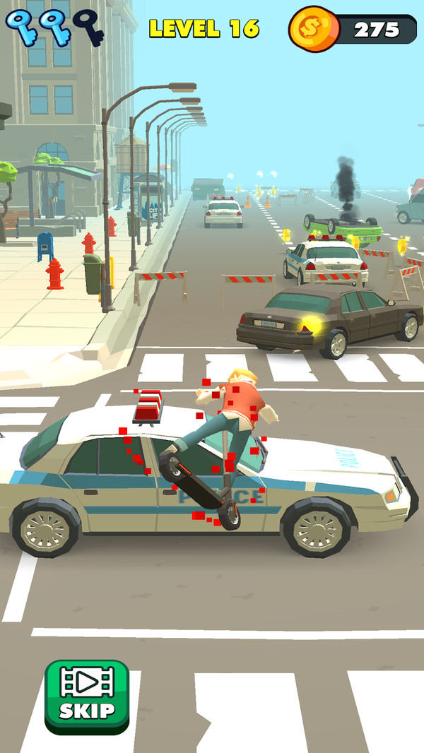 城市滑板车游戏 1