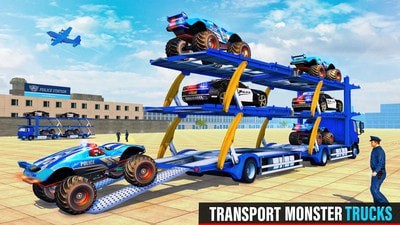 警察巨型卡车运输 1