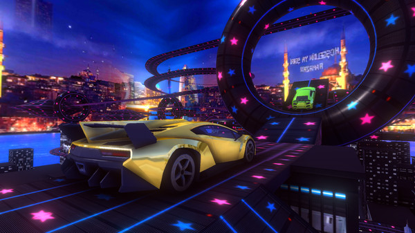 斜坡上的汽车特技游戏 1