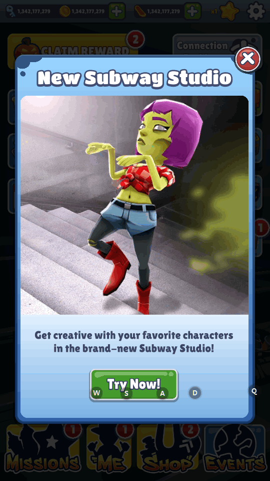 地铁跑酷鬼屋版国际服 1