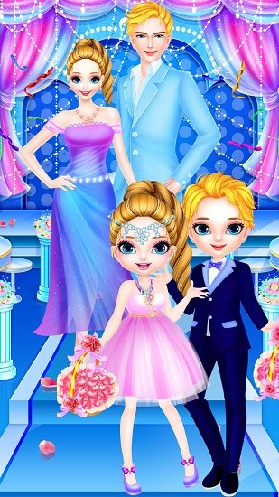 婚礼花女孩芭比装扮化妆游戏 1