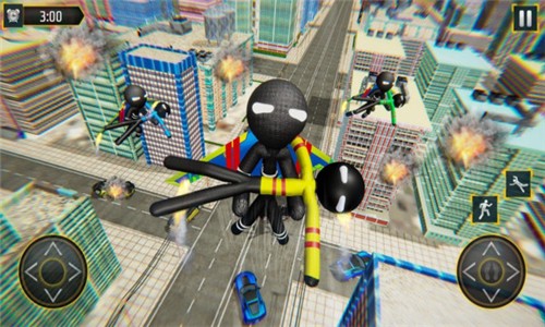 喷气飞行火柴人手机版游戏 1