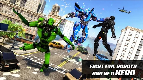 飞行警察豪华轿车机器人游戏 1