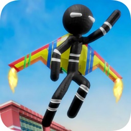 喷气飞行火柴人手机版游戏