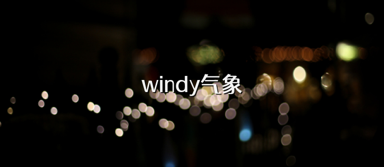 windy气象