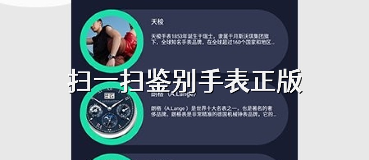 扫一扫鉴别手表正版