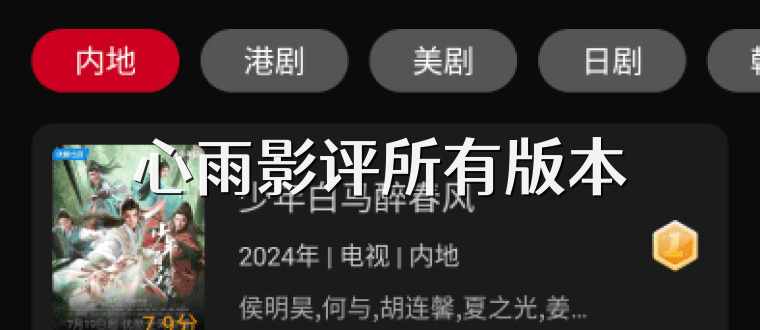 心雨影评所有版本