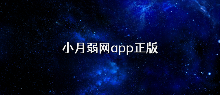 小月弱网app正版