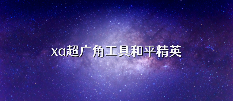 xa超广角工具和平精英